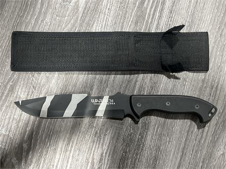 NEW LARGE WARTECH KNIFE W/SHEATH (13.5” long)