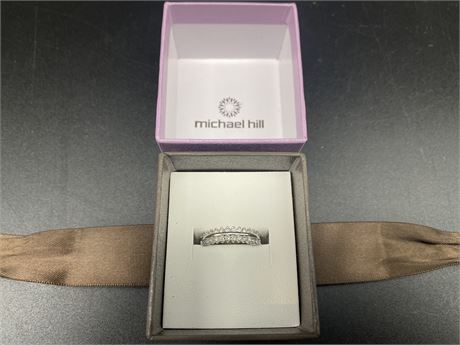 MICHAEL HILL DIAMOND 10K RING SIZE 28 (Marked 417)