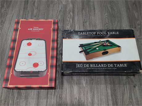 AIR HOCKEY AND POOL TABLE GAMES (COMPLETE)