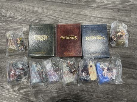 LORD OF THE RINGS DVD SET & FAST FOOD TOYS
