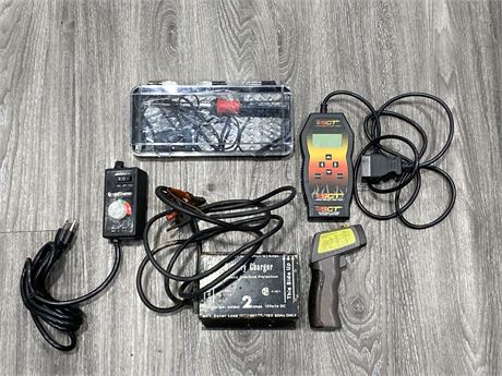 CUSTOM TUNED FLASH DEVICE, BATTERY CHARGER, INFRARED THERMOMETER, ETC.)