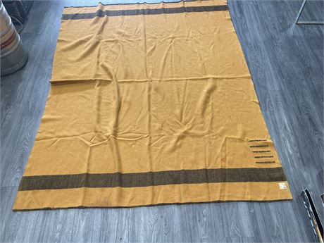 VINTAGE 5 POINT PURE WOLL BLANKET (68”x86”)