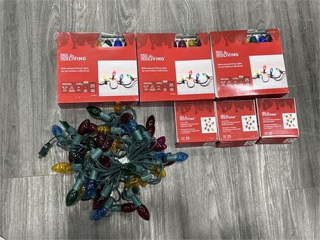 LARGE LOT OF NEW MULTI COLOURED CHRISTMAS STRING LIGHTS