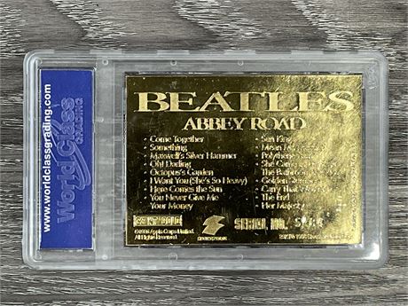 NUMBERED LIMITED EDITION 23CT GOLD CARD: THE BEATLES - ABBEY ROAD (L/E #5484)