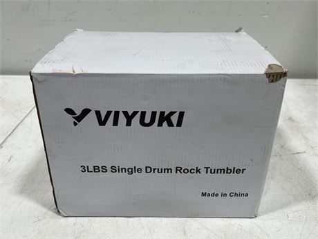 VIYUKI 3LB SINGLE DRUM ROCK TUMBLER IN BOX