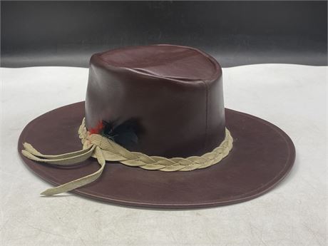 NEW LEATHER WESTERN HAT