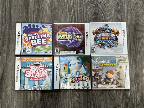 6 NINTENDO DS / 3DS GAMES