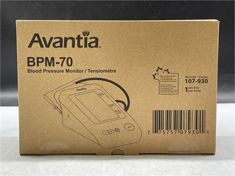 (NEW) AVANTIA BPM-70 BLOOD PRESSURE MONITOR