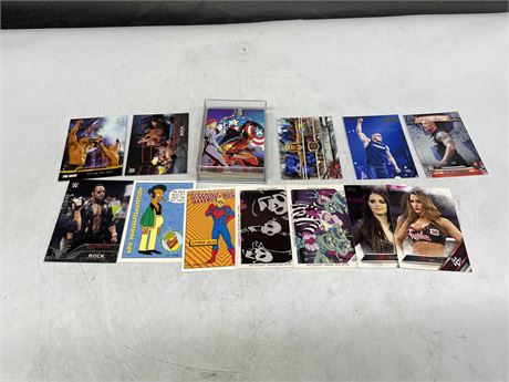 WRESTLING, BEATLEJUICE & OTHER MISC COLLECTABLE CARDS