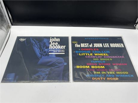 2 JOHN LEE HOOKER RECORDS - EXCELLENT (E)