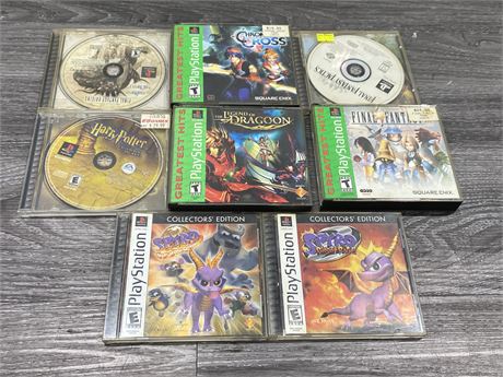 11 PLAYSTATION ONE GAMES - SCRATCHED
