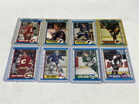 (8) 1989 OPC NHL CARDS INCLUDING MULTIPLE ROOKIES