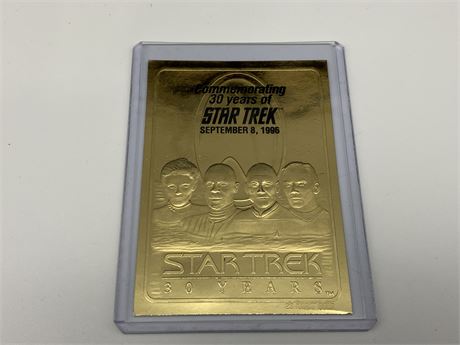 STAR TREK 23CT GOLD CARD LIMITED EDITION #3848