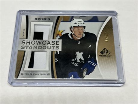 BROCK BOESER ROOKIE SHOWCASE STANDOUTS PATCH CARD #5/25
