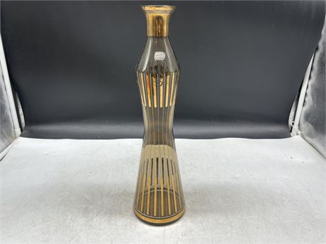 LARGE BOHEMIAN CRYSTAL DECANTER 14” TALL