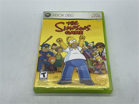THE SIMPSONS GAME - XBOX 360 - COMPLETE WITH MANUAL
