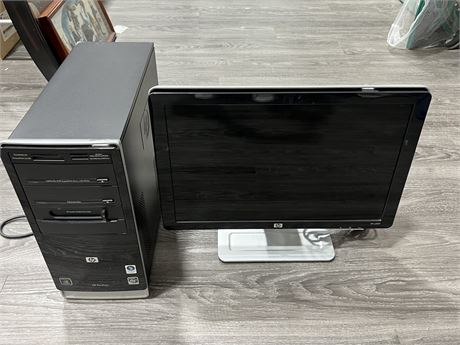 HP COMPUTER & MONITOR - WORKS