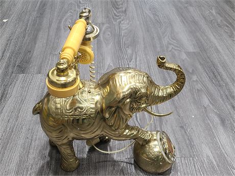 SOLID BRASS ELEPHANT PHONE (works)