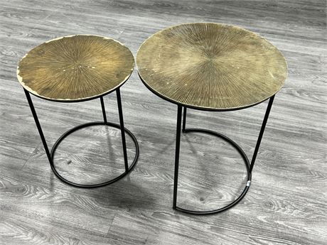 2 NESTING TABLES (Tallest is 21” tall, 18” wide)