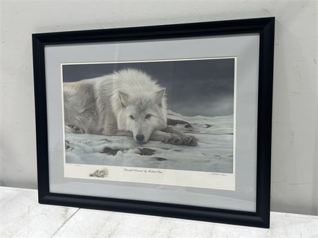 MICHAEL PAPE SIGNED / NUMBERED WOLF PRINT (35.5”x27”)