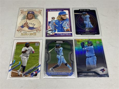 6 VLAD GUERRERO JR CARDS (Player of the year)