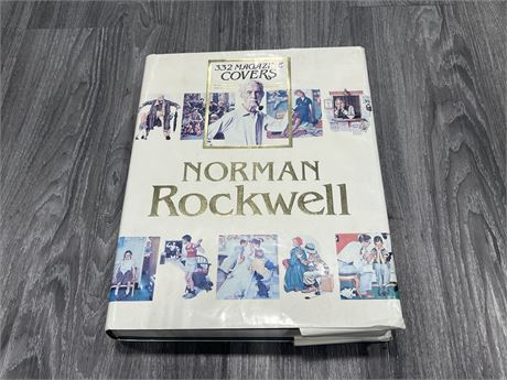 LARGE VINTAGE NORMAN ROCKWELL 332 MAGAZINE COVERS BOOK - 16” LONG