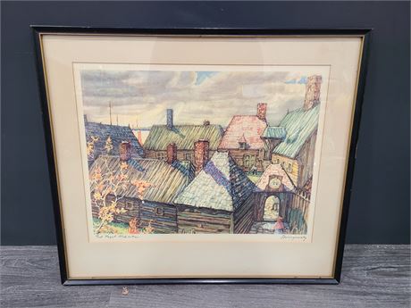 VINTAGE HORNYONSKY PAINTING BY CANADIAN ARTIST (21"x18")