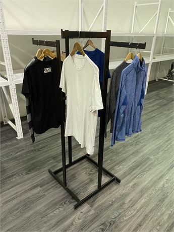 2 CLOTHING HANGER RACKS (CLOTHES NOT INCLUDED)