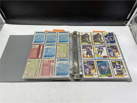 BINDER OF 1980’S OPC NHL CARDS