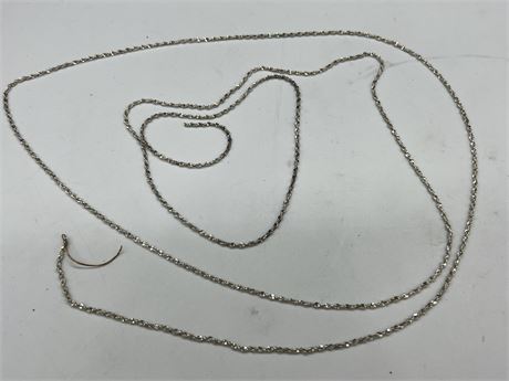 58” STERLING CHAIN (For making necklaces)