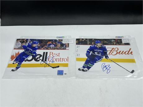 ELIAS PETERSON & BROCK BOESER SIGNED PHOTOS WITH GCG STICKERS (10”x8”)