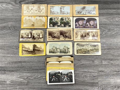 COLLECTION OF 20 STEREO CARDS CIRCA 1900