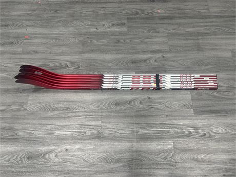 6 BRAND NEW RIGHT HANDED YOUTH / JR. HOCKEY STICKS - SPECS IN PHOTOS