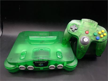 LIMITED EDITION JUNGLE GREEN N64 CONSOLE - EXCELLENT CONDITION