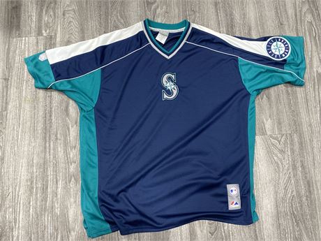 SEATTLE MARINERS OFFICIAL MLB MERCHANDISE WARMUP SHIRT