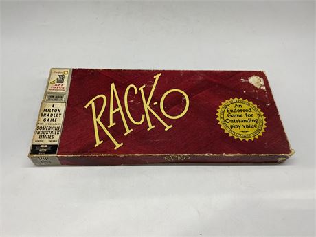 VINTAGE 1956 RACK-O-GAME BY MILTON BRADLEY (Complete)