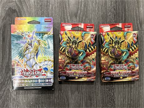 3 SEALED YU-GI-OH STRUCTURE DECK BOXES