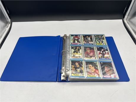 BINDER OF HIGH GRADE OPC / TOPPS MAJORITY EARLY 1980’s CARDS