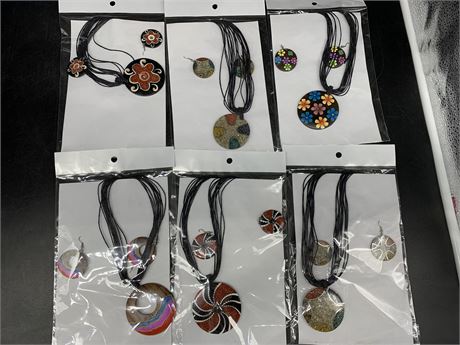 6 NECKLACE/EARRING SETS