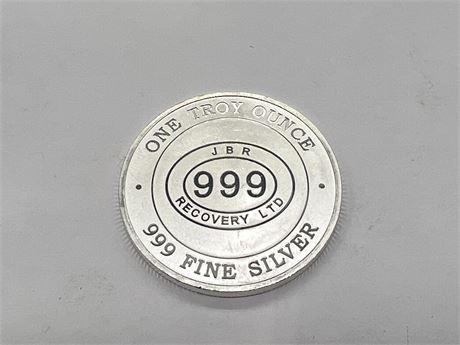 1 OZ 999 FINE SILVER JBR RECOVERY COIN