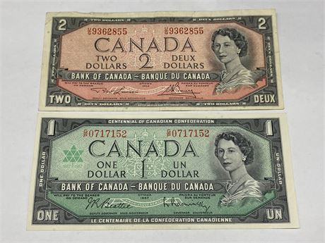 2 CANADIAN BANK NOTES
