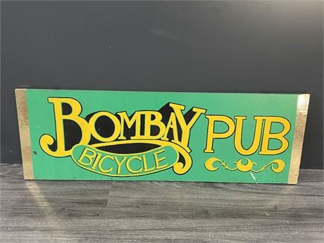 BOMBAY BICYCLE WOOD PUB SIGN (3ft wide)