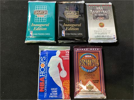5 PACKS OF UNOPENED NBA CARDS