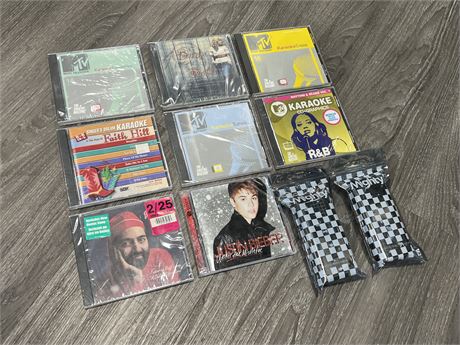 8 CDS / KARAOKE CDS - SOME SEALED & 2 NEW MIGHTY MUSIC DEVICES