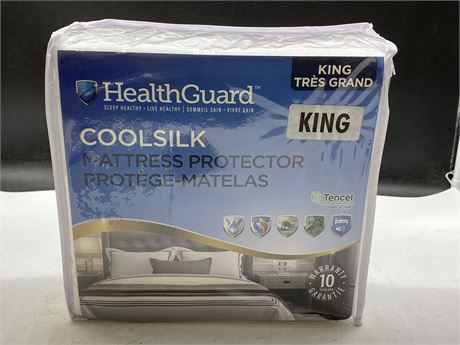 NEW HEALTHGUARD COOLSILK KING MATTRESS PROTECTOR