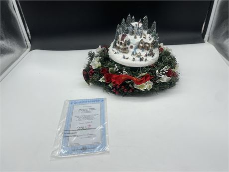 CHRISTMAS MUSICAL CENTREPIECE WITH COA (MISSING CORD)