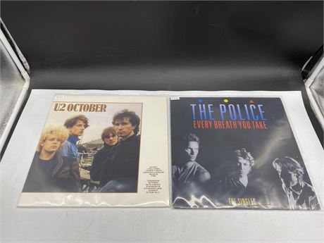U2 GERMAN IMPORT & POLICE UK IMPORT RECORDS - VG+