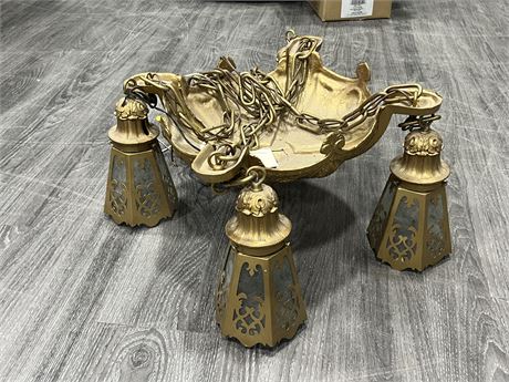 ANTIQUE CAST LEAD DINING ROOM FIXTURE BY NIESCO