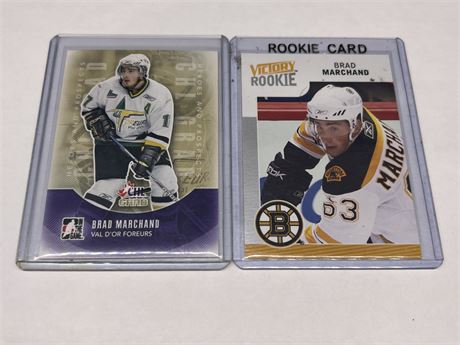 2 BRAD MARCHAND ROOKIE CARDS