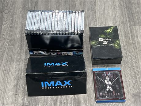 IMAX ULTIMATE DVD COLLECTION (Some sealed), & 2 COMPLETE SERIES INCLUDING BLURAY